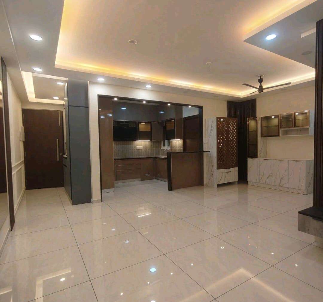 Open Plan Hall with Column Cladding — Interiors project by AV Engineering & Interiors