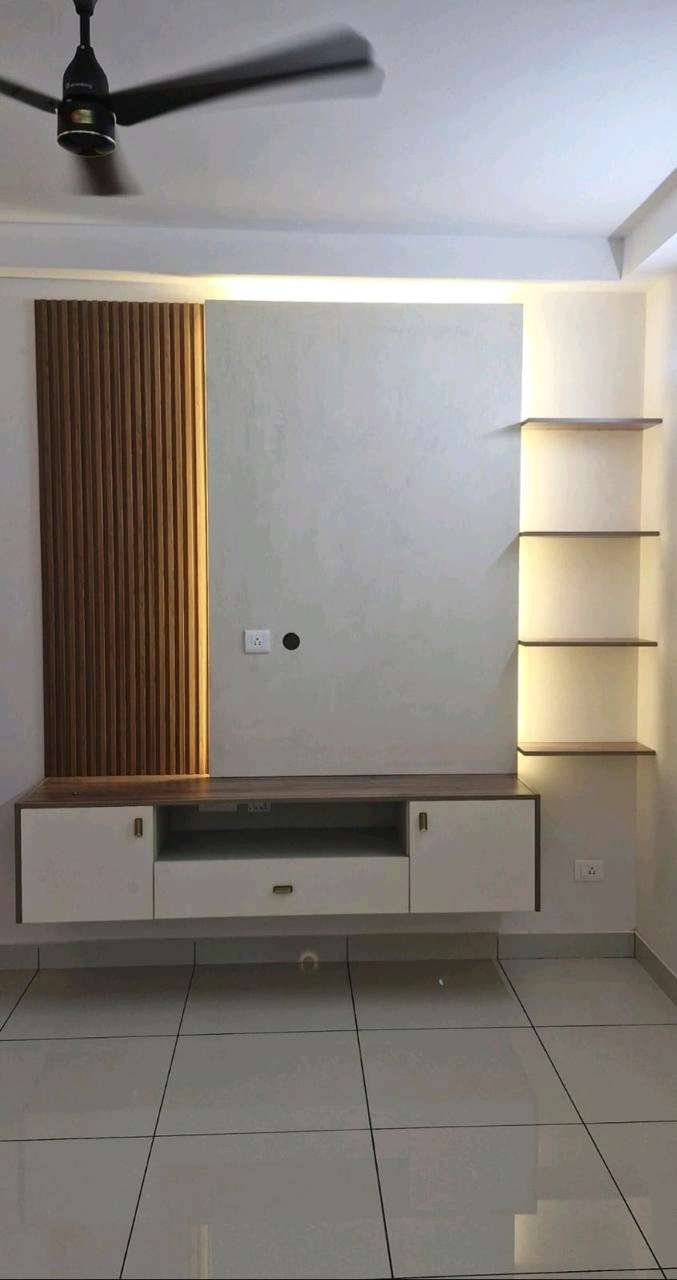 TV Console & Feature Wall — Interiors project by AV Engineering & Interiors